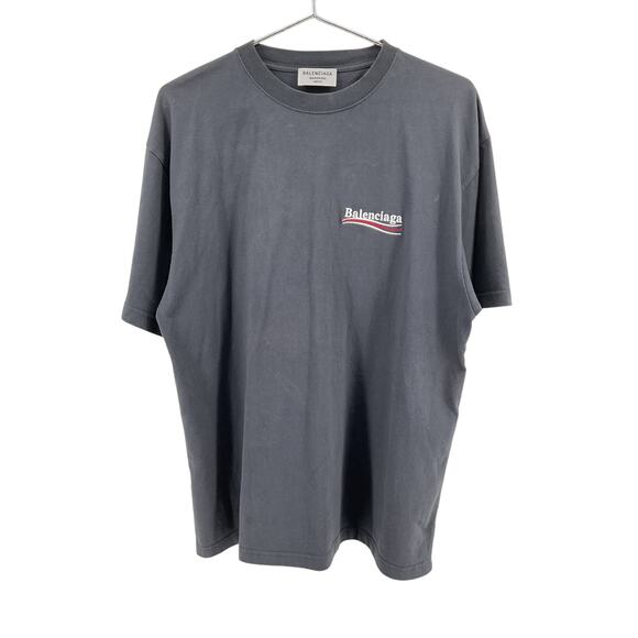 Balenciaga Large Blue Cotton Fit T-Shirt Size S - Picture 2 of 6